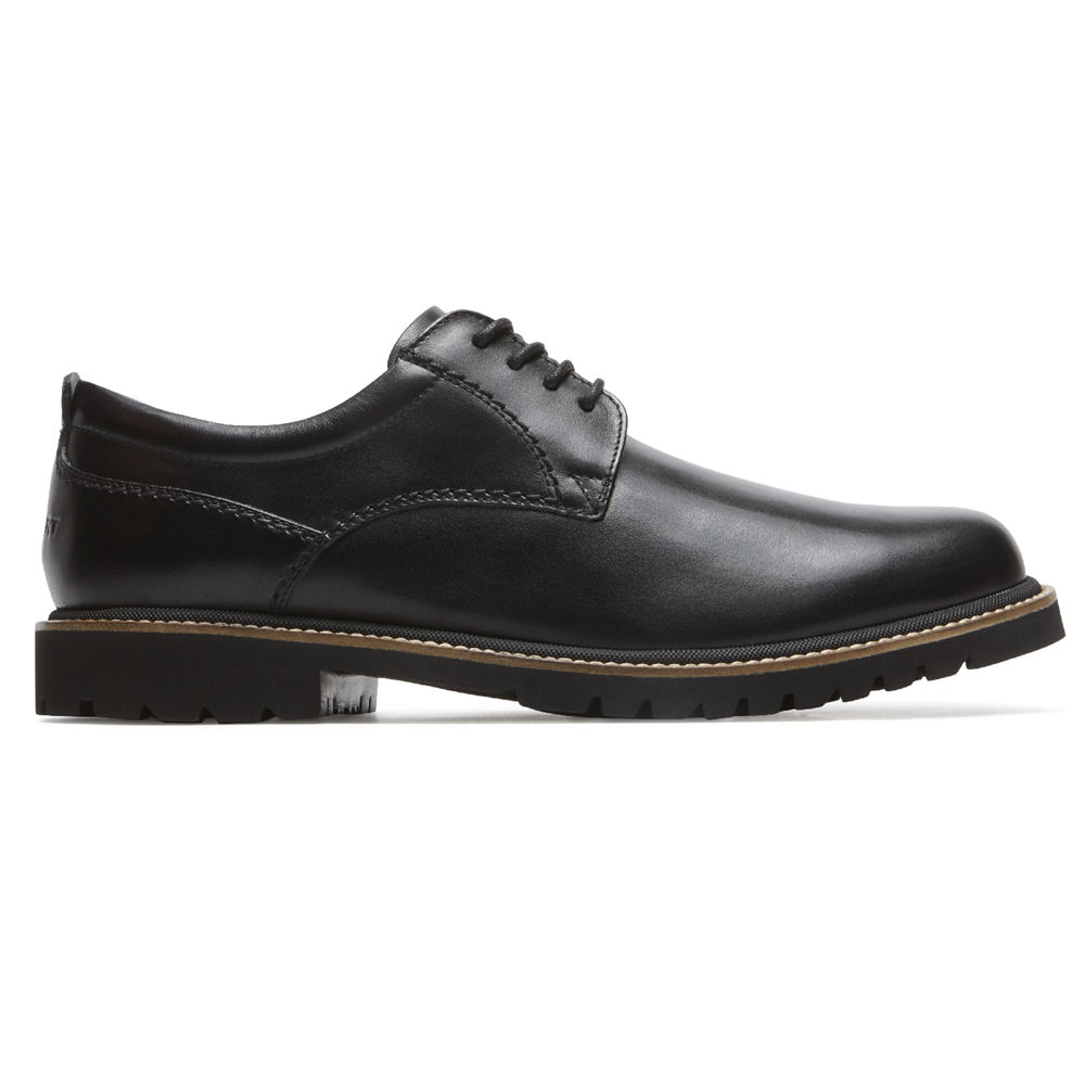 Rockport Mens Oxfords Black - Marshall Plain Toe - UK 162-RGOPKQ